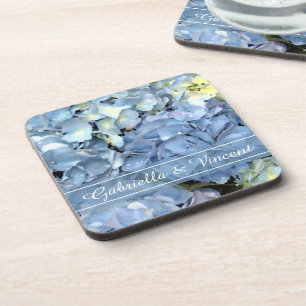 Dessous-de-verre Blue Hydrangea Floral Mariage