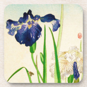 Dessous-de-verre Blue Iris - imprimé japonais aquarelle