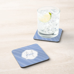 Dessous-de-verre Blue Sand Ripples Personalized Coaster