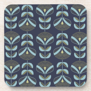 Dessous-de-verre Blues Modernes Golds Motif Floral