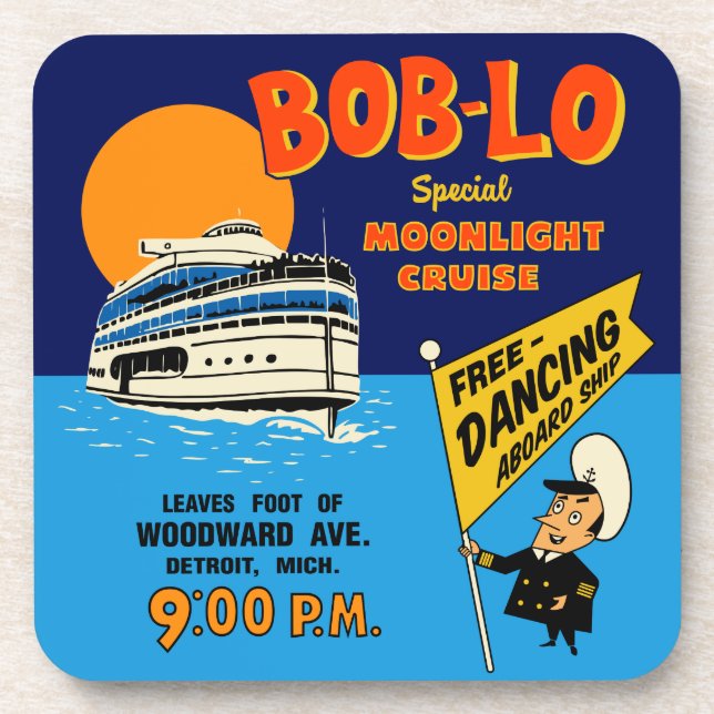 Dessous-de-verre Bob-Lo Special Moonlight Cruise Retro Design (Devant)