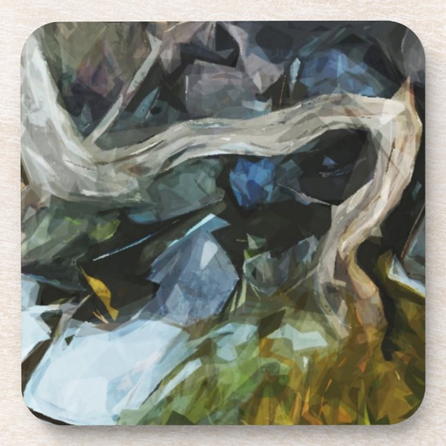 Dessous-de-verre Bois d'oeuvre sur les rochers de la rivière Impres (Devant)