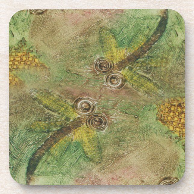 Dessous-de-verre Bonbon en coton dragonfly (Devant)