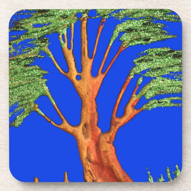Dessous-de-verre Bonne journée Afrique ECO Blue Sky Acacia Tree (Devant)