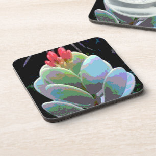 Dessous-de-verre Boucles de fleurs de cactus