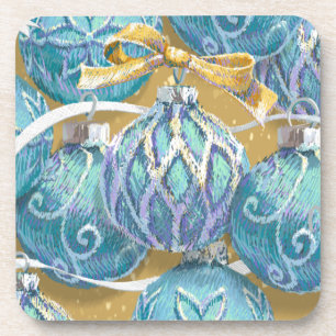 Dessous-de-verre Boules de Noël Aqua