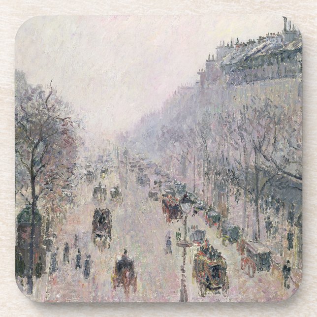 Dessous-de-verre Boulevard Montmartre, 1897 (huile sur la toile) (Devant)
