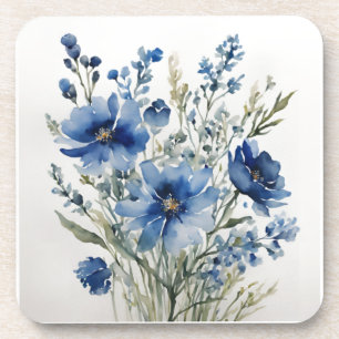 Dessous-de-verre Bouquet de fleurs aquarelle élégante