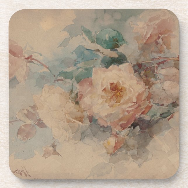 Dessous-de-verre Bouquet de Rose - Franz Bischoff (Devant)