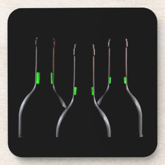 Dessous-de-verre Bouteilles à vin en plastique noir