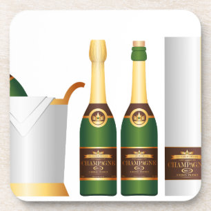 Dessous-de-verre bouteilles de champagne
