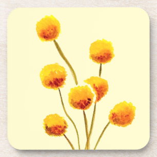 Dessous-de-verre Bouton Billy jaune fleur australienne originaire