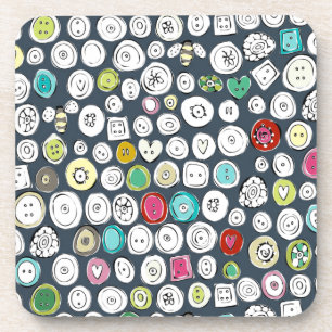 Dessous-de-verre boutons et ardoise des abeilles