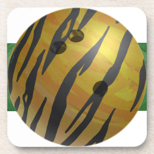 Dessous-de-verre Bowling Ball Tiger Jaune