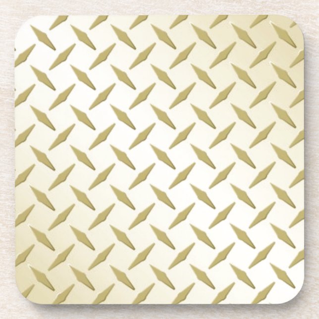 Dessous-de-verre Bright Golden Diamond Plate Motif (Devant)