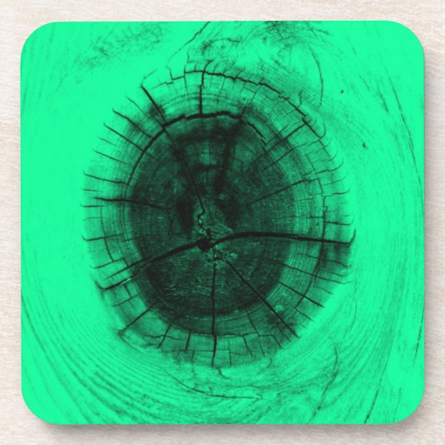Dessous-de-verre Brin d'arbre en vert néon (Devant)