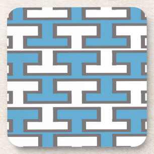 Dessous-de-verre Briques bleu-clair et blanches modernes