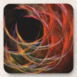 Dessous-de-verre Briser le Cercle Vortex de Feu Art Abstrait