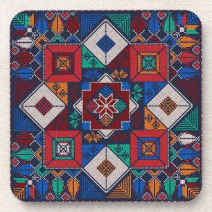 Dessous-de-verre Broderie traditionnelle palestinienne tatreez  col