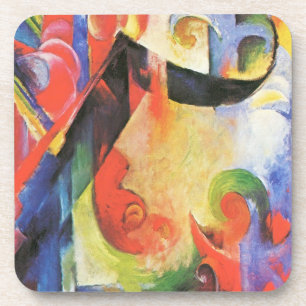 Dessous-de-verre Broken Forms par Franz Marc, Art Abstrait Vintage