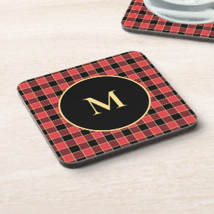 Dessous-de-verre Buffalo Check Motif Monogramme Couleurs personnali