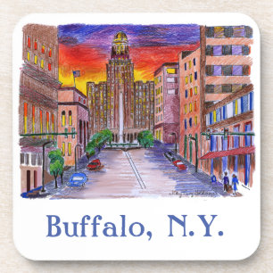 Dessous-de-verre Buffalo NY City Hall Mary Kunz Goldman
