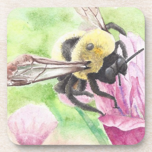 Dessous-de-verre Bumblebee dans les fleurs (Devant)