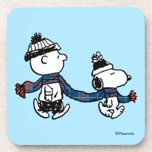 Dessous-de-verre cacahuètes   Joyeux Noël Snoopy & Charlie Brown