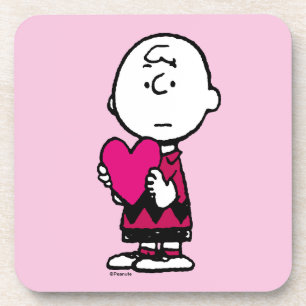 Dessous-de-verre cacahuètes   Saint Valentin   Heart Charlie Brown