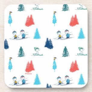 Dessous-de-verre cacahuètes   Ski d'hiver Motif des pistes