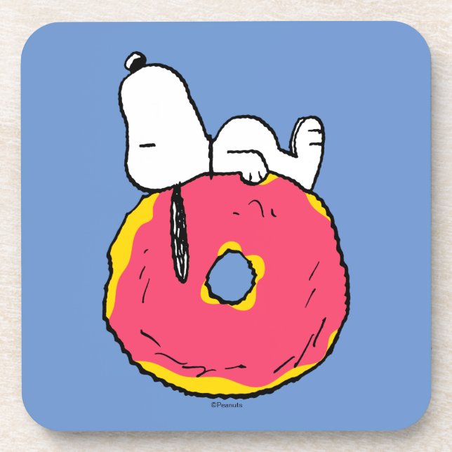 Dessous-de-verre cacahuètes | Snoopy Donut rose (Devant)