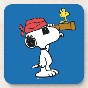 Dessous-de-verre cacahuètes   Snoopy et bois de pirate