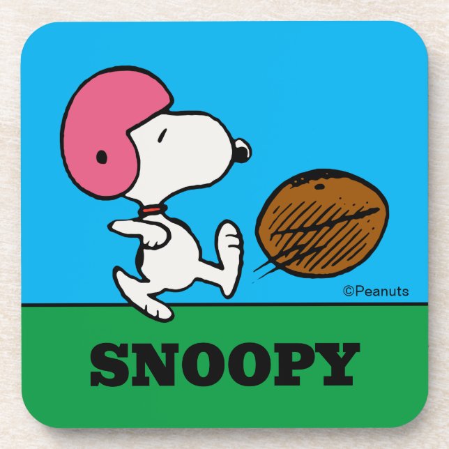 Dessous-de-verre cacahuètes | Snoopy Football Kicker (Devant)