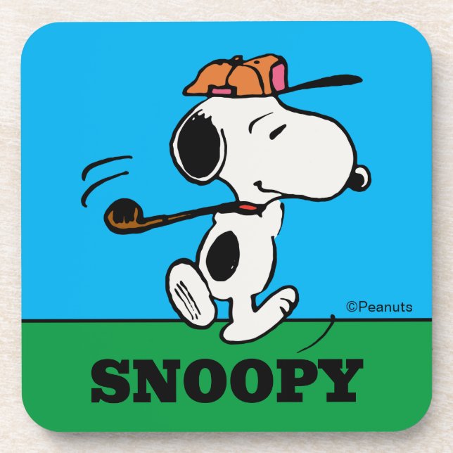 Dessous-de-verre cacahuètes | Snoopy Golf Swing (Devant)