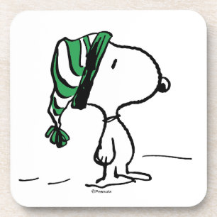 Dessous-de-verre cacahuètes   Snoopy Green Casquette de neige