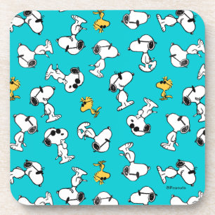 Dessous-de-verre cacahuètes   Snoopy & Lunettes de soleil Motif