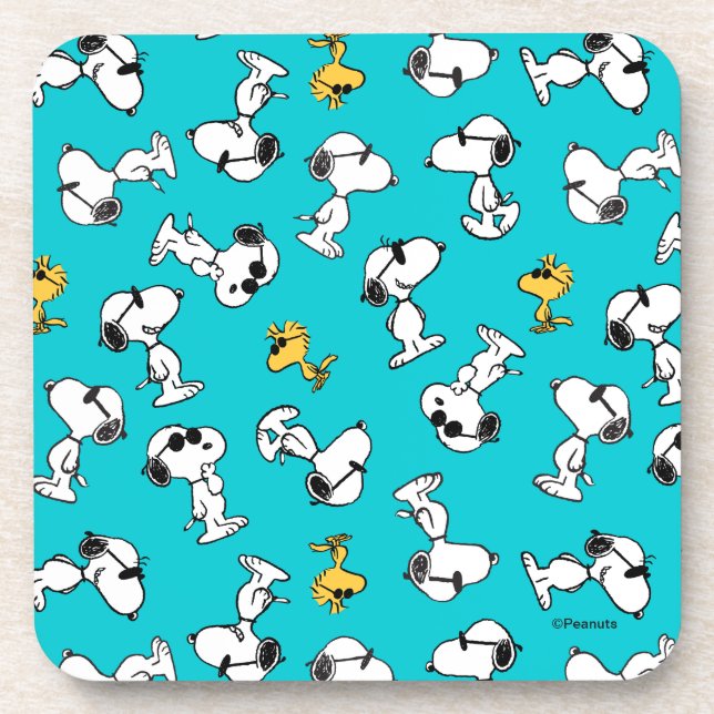 Dessous-de-verre cacahuètes | Snoopy & Lunettes de soleil Motif (Devant)