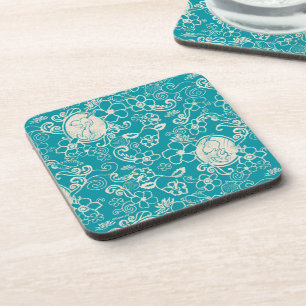 Dessous-de-verre cacahuètes   Snoopy Turquoise Tropical Beach Motif