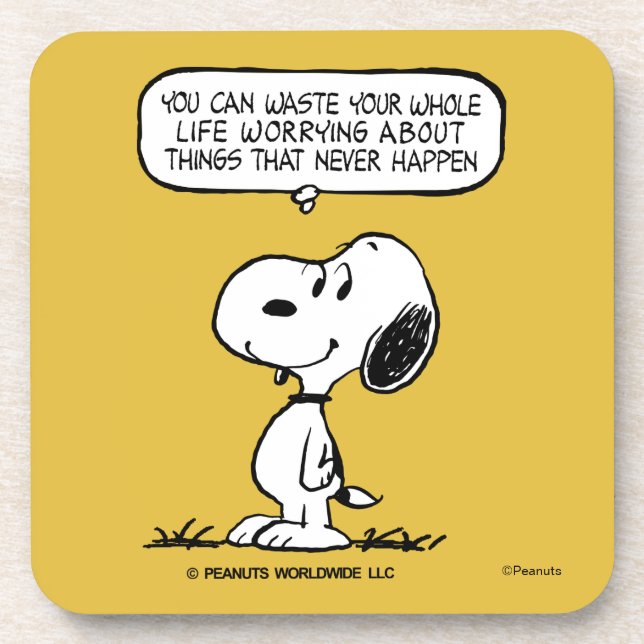 Dessous-de-verre cacahuètes | Snoopy Vous ne pouvez pas regarder to (Devant)
