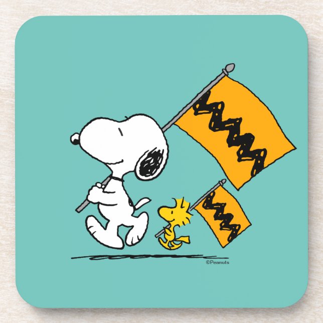 Dessous-de-verre cacahuètes | Snoopy & Woodstock (Devant)