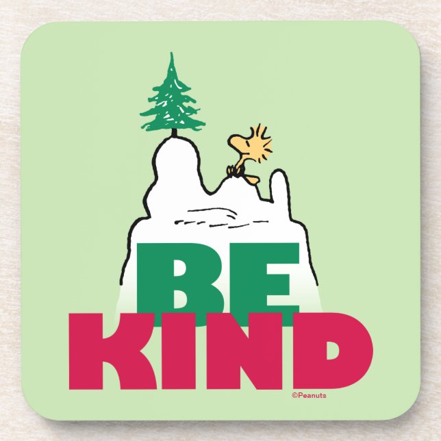 Dessous-de-verre cacahuètes | Snoopy & Woodstock Be Kind (Devant)