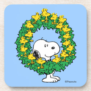 Dessous-de-verre cacahuètes   Snoopy & Woodstock Chemise de Noël