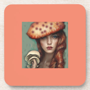 Dessous-de-verre cadeau d'art mural champignon rétro amusant pour d