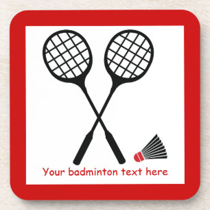 Dessous-de-verre Cadeaux de badminton, raquette et billetterie pers