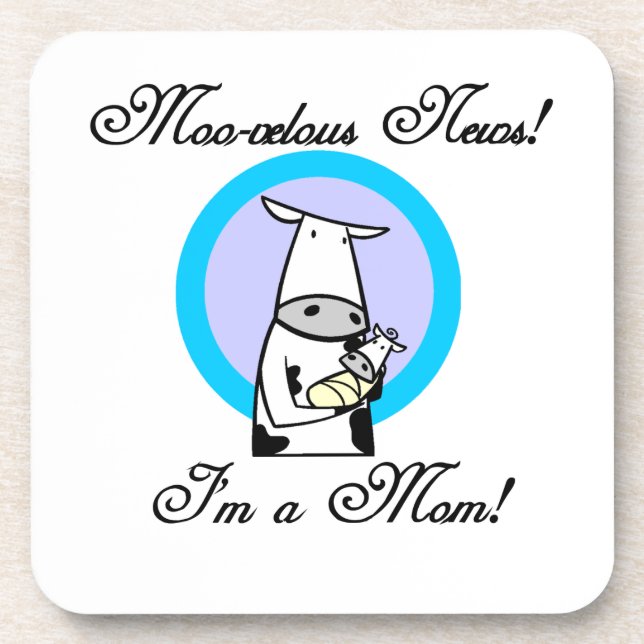 Dessous-de-verre Cadeaux Moo-velous New Mom (Devant)
