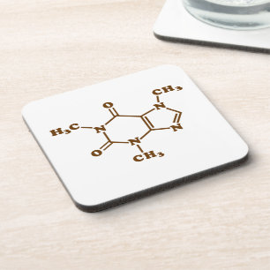Dessous-de-verre Café caféine Formule chimique moléculaire