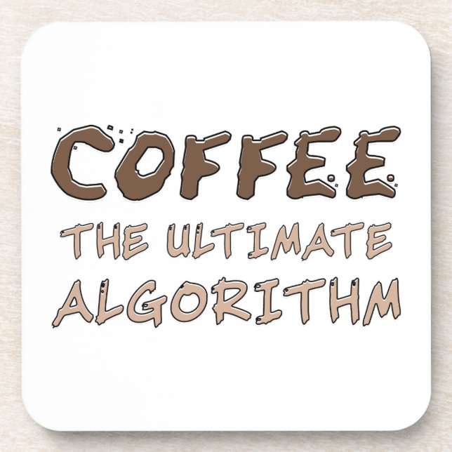 Dessous-de-verre Café L'algorithme ultime Drôle de programmeur (Devant)