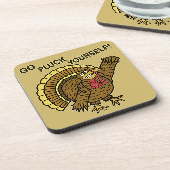 Dessous-de-verre Calembour drôle de la Turquie de thanksgiving (Côté gauche)