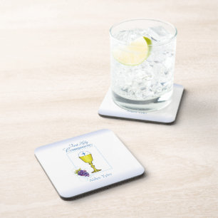 Dessous-de-verre Calice de première communion garçon personnalisé a