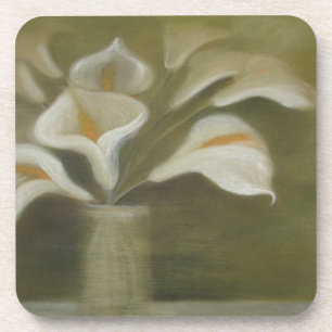 Dessous-de-verre Calla Coupe Les Fleurs Dans Un Vase Artistique Enc